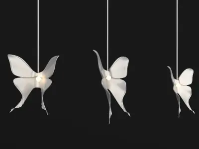 Butterfly Pendant Light 3D model