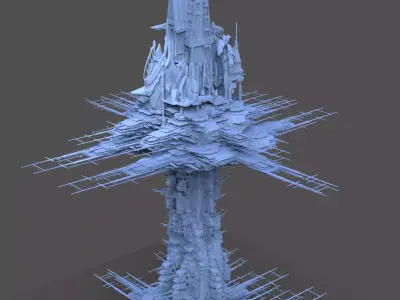 Samoan Island beach Sci fi Abode  3D model