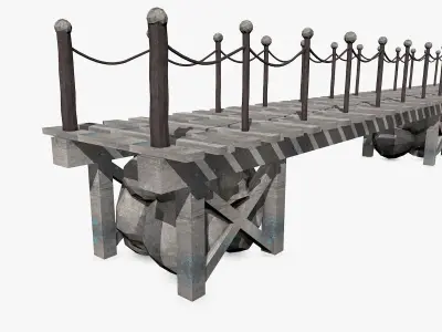 Wooden Bridge 3D model