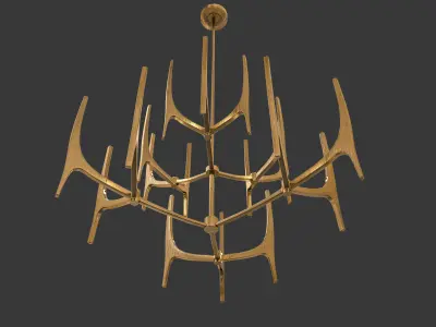 Tusk Chandelier 1 3D model