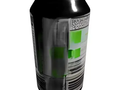 Aluminum Beverage Can with Glowing Label Low-poly 3D model