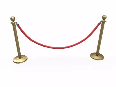 Rope Barrier Low-poly PBR Free low-poly 3D model