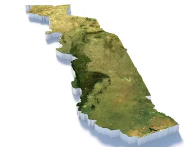 Togo Terrain Country 3D model