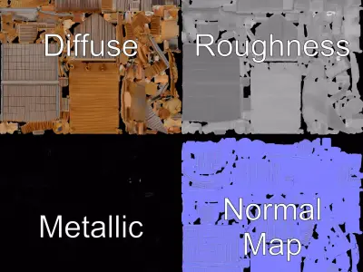 Rustic Thai House model pack Low-poly 3D model