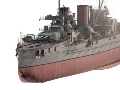 WW1 GERMAN MARINE BATTLE CRUISER 3D model
