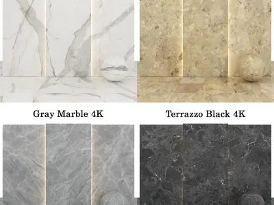 Marble 34 - Calacatta-Terrazzo-Gray Texture