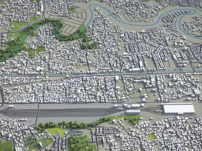 Depok Low-poly 3D model