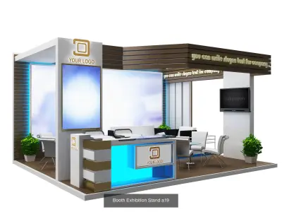 Booth Exhibition Stand G12 3D Model Pack