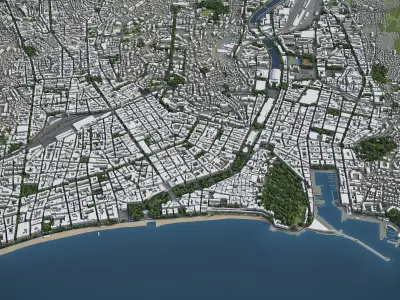 Nice - 3D City Model Low-poly 3D model