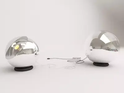 TOM DIXON MIRROR BALL FLOOR LIGHTS 3D model