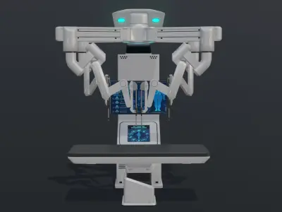 Surgical Robotic System Low-poly 3D model