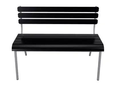 Metal bench 3D model
