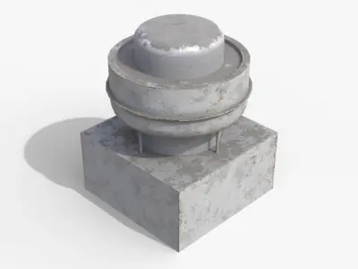 Roof Air Conditioner Ventilation Low-poly 3D model