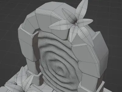 Stylized Fantasy Portal Glowing Mystic Gateway Low-poly 3D model