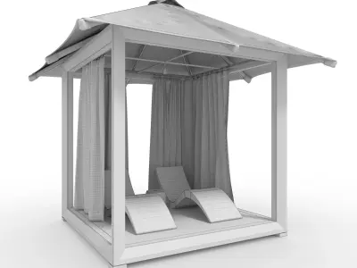 Poolside Cabana 19 3D model