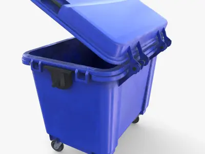 Dumpster v2 weathered 3D model