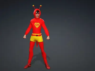 Chapulin Colorado Low-poly 3D model