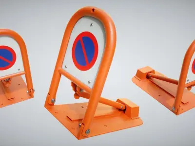 Traffic Safety Devices Pack Low-poly 3D model