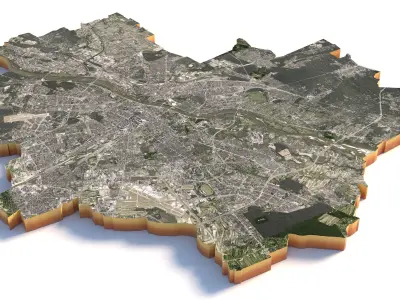 Warsaw City in Poland 3D model