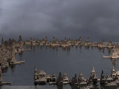 Medieval Village Kit bash 4  3D model