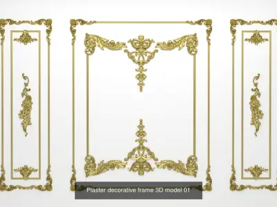 Collection onlay molding04 3D Model Pack