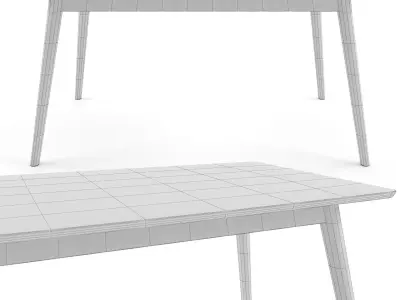 DINING TABLE NAGANO 3D model purchase