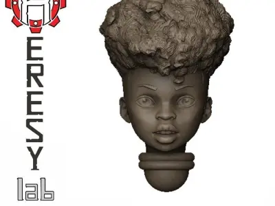 Heresylab - Female Sci-Fi heads for conversions SET 3 of 21 3D print model