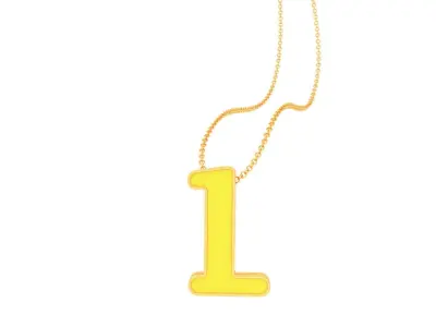 Kids Alphabet L Pendants 3dm STL OBJ FBX Renders Details 3D print model