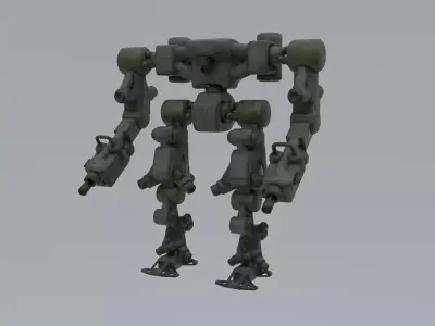 Mecha - Prototype 008 Low-poly 3D model