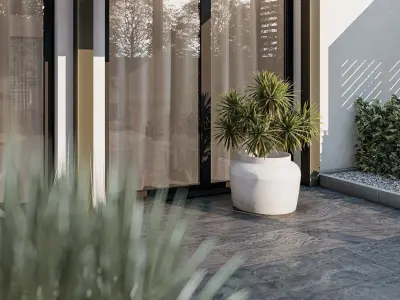 Vase-pot  exterior Low-poly 3D model