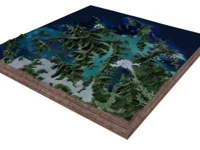 Marlborough Sounds New Zealand 3D model