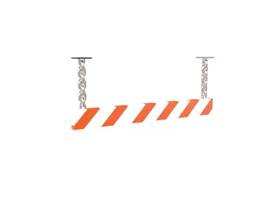 Danger Sign Barriers v1 001 Low-poly 3D model