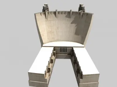 Hoover Dam low-poly Low-poly 3D model