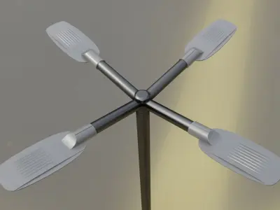 Street Light 12 Pole 3 Version 4 Low-poly 3D model