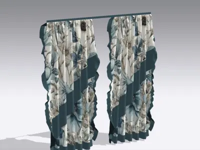 Curtain Low-poly 3D model 29