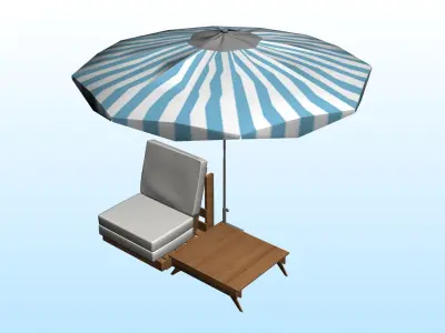 OUTDOOR FURNITURE 37 Low-poly 3D model