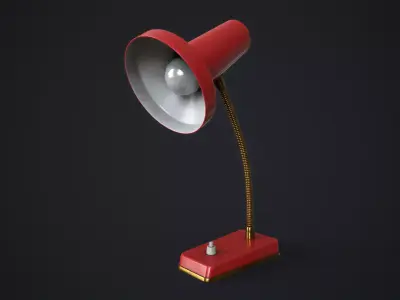 Retro table lamp Low-poly 3D model purchase