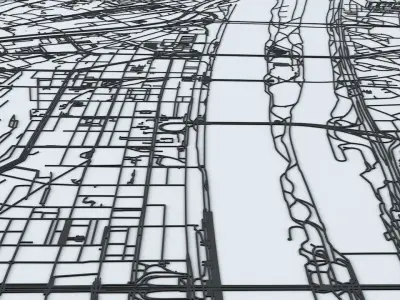 Vienna Road Network and Streets 3D model