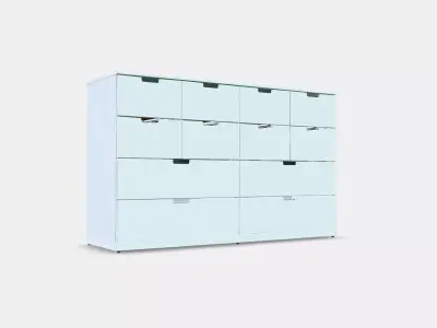 NORDLI Loading crate with 12 drawers 3D model