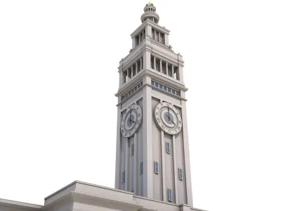 Ferry Building San Francisco  Low-poly 3D model
