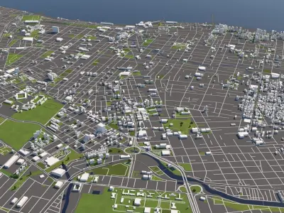 Fortaleza Brazil 50x50km 3D model