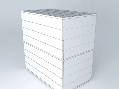 Two tier rabbit hutch Free 3D model