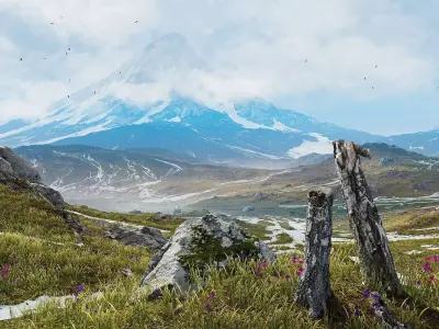 Epic Mountains Pack - Unity 2017 Project - BUILT-IN version Low-poly 3D model