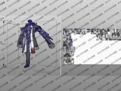 Honkai Star Rail Svarog Pepakura Full   Low-poly 3D model