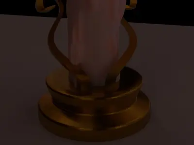 Stylized candle 3D model