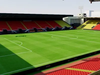 Vicarage Road Stadium - Watford Low-poly 3D model