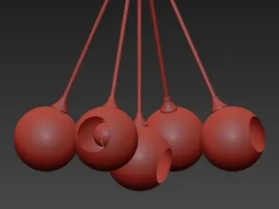 Ballroom Molecule Gold 3D model