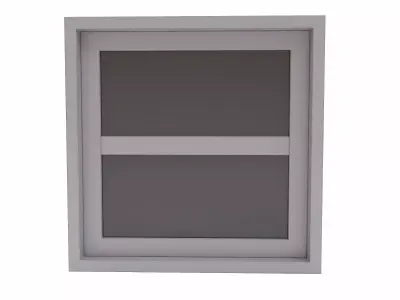 Bathroom window lowpoly 3d model Low-poly 3D model