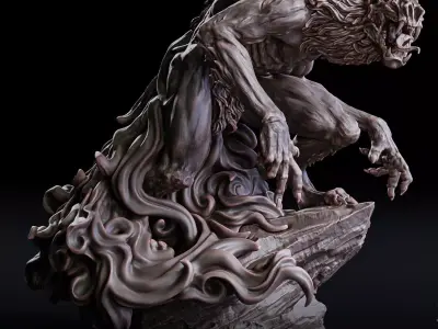 Shadow Wolf 50mm 3D print model