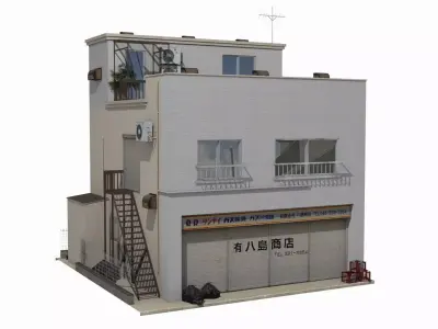 Tokyo House 003 Low-poly 3D model